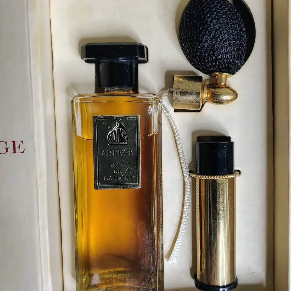 60s Arpege Lanvin 2oz Eau De Lanvin  Atomizer Miniature Pump Box Set Dead Stock